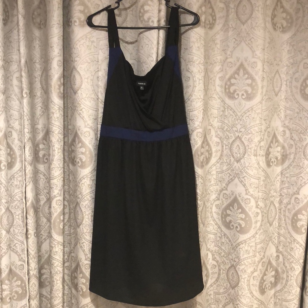 Torrid dress size 26 black and blue